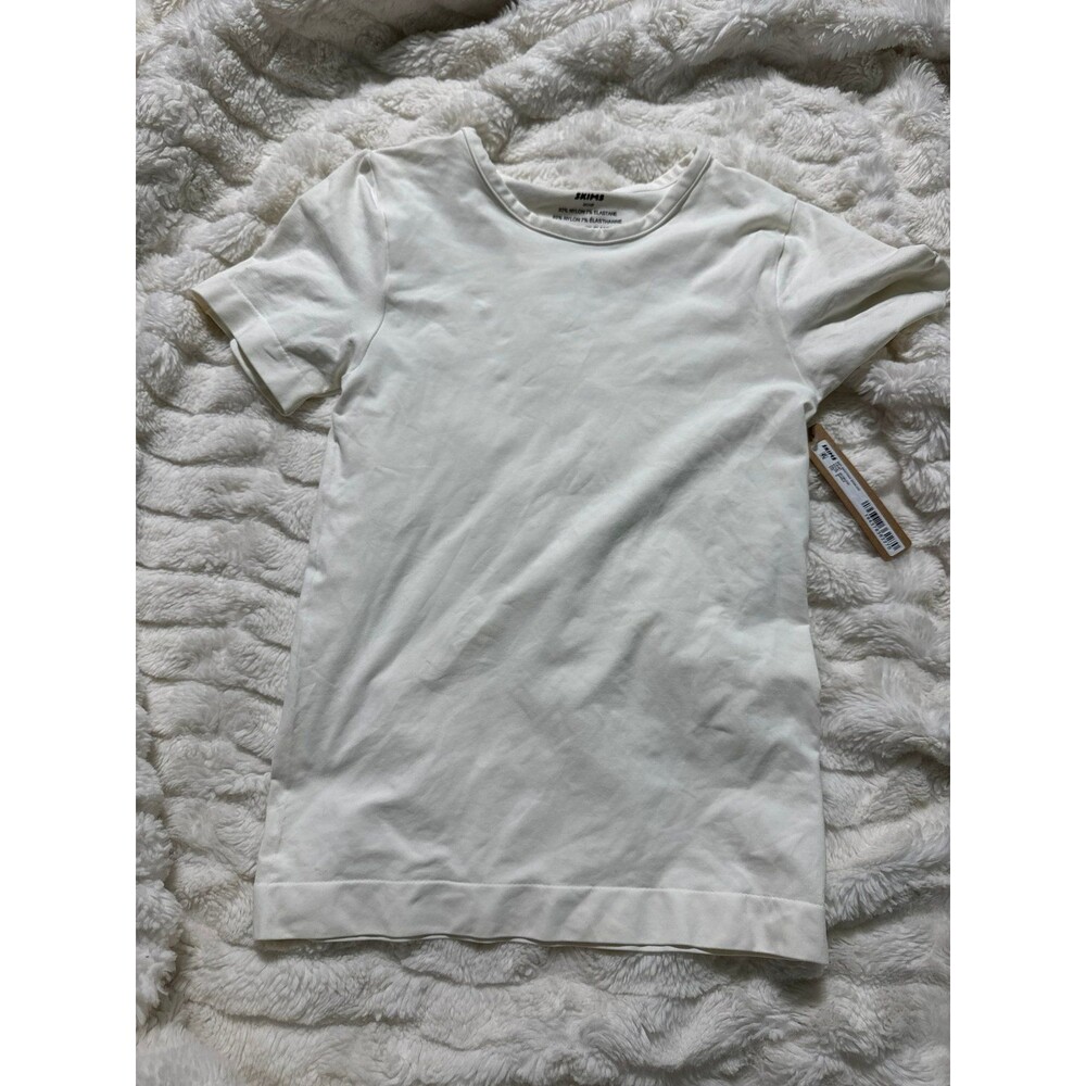 skims soft smoothing tshirt marble short sleeve small